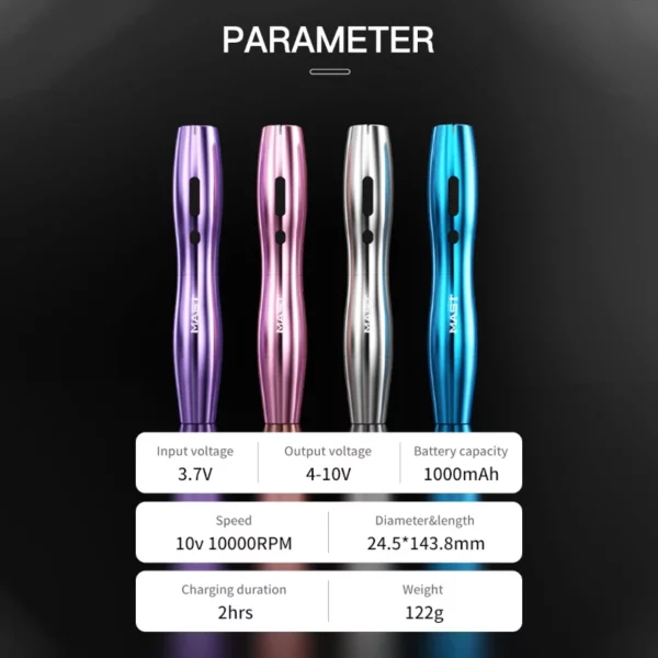 Macchinetta Rotativa per Tattoo e Trucco Permanente Wireless – 2 batterie - immagine 3
